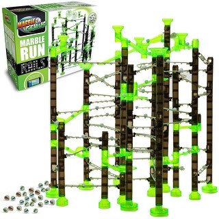 Marble Genius 625-Piece Marble Rails Extreme Set, STEM Toy for
